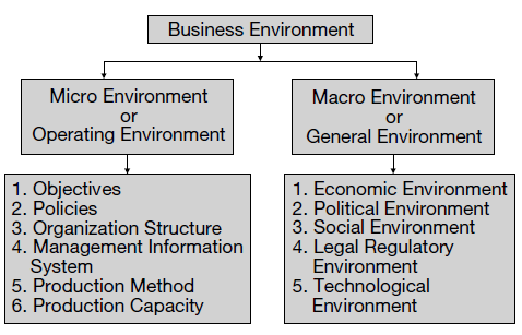 Main Concepts and Types of Business Environment,Types of Business Environment,